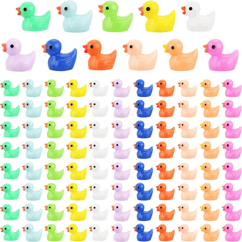 240 Pcs Mini Ducks Tiny Duck Figurines Bulk for Garden Micro Landscape, Mini Resin Ducks for Dollhouse Aquarium Potted Ornament Charms Party Toys ...