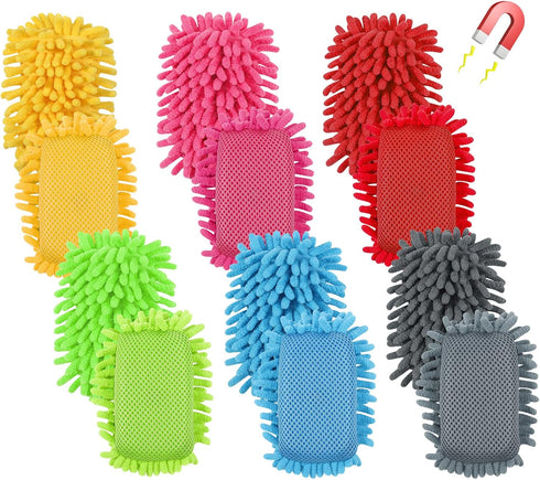 12 Pcs Microfiber Shag Eraser Whiteboard,Magnetic Dry Erase Eraser Whiteboard Washable Small White Board Dry Erase for Markers Chalk Home Classroo...