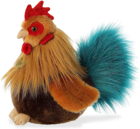 Aurora® Realistic Miyoni® Rooster Stuffed Animal - Lifelike Detail - Cherished Companionship - Brown 9 Inches...