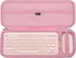 Aproca Pink Hard Travel Storage Case, for Logitech K380 Multi-Device Bluetooth Keyboard and Logitech Pebble M350 / i345 Mouse...