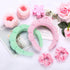 Spa Makeup Headbands for Washing Face, Set of 2 Skincare Headbands 2 Wristbands 2 Scrunchies and Cute Hair Clips, Bubble Hairband Puffy Makeup Hea...