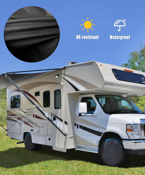 4 Pack Tire Covers,Waterproof Wheel Tire Covers,Car Accessories Tire Protectors,Universal Tire Wheel Protector for RV Trailer Camper Truck Jeep SU...
