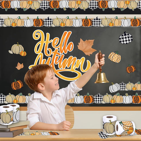 65.6 ft Bulletin Board Borders Fall Bulletin Border Decoration Halloween Bulletin Board Borders Fall Classroom Decoration for Halloween Thanksgivi...