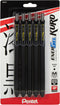Pentel EnerGel Kuro Liquid Gel Pen, (0.7mm) Medium line, Black Ink, 5 Pack...