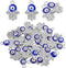 Aylifu 30pcs Hamsa Hand Evil Eye Charms Hand of Fatima Pendants Rhinestones Jewelry Making Findings for DIY Necklace Bracelet,Silver...