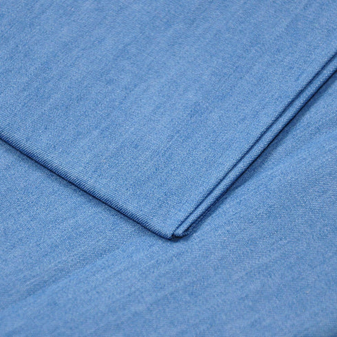 Indigo Blue 5.0 oz 100% Cotton Denim Chambray Fabric,56 Inches Wide, by Two Yards(72inch Length) Deep Col(Middle 2Y)...