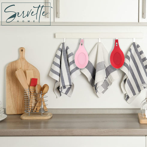 Silicone Spoon Rest for Kitchen Spoon Holder - Red...