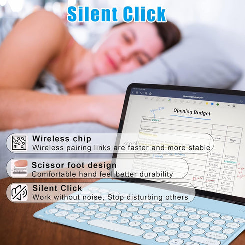 Bluetooth Wireless Keyboard and Mouse Combo-Rechargeable Mini Cute Typewriter Wireless Mouse and Keyboard-Portable Retro Ultra-Slim Keyboard Mouse...