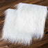 Sukh Shaggy Faux Fur Fabric - 10x10 inch White Faux Fur Trim Precut Fabric Strips Soft Plush Fabric Fur Patches for Fuzzy Craft Christmas Tree Tri...