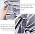AHANDMAKER Chair Replacement Fabric, Canvas, Black and Gray Stripes, Casual, Durable for Beach, Garden, 44x17inch...
