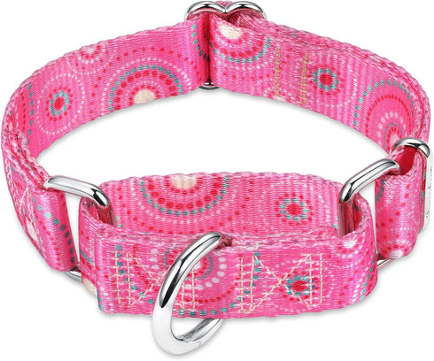 Martingale Collar Dog Collar No Pull Pet Collar Heavy Duty Dog Martingale Collars Silky Soft with Unique Pattern for Medium and Large Dogs (Small,...