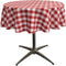 LA Linen Red and White Checkered 51" Round Tablecloth - Classic Style, Double-Sided, Stain & Wrinkle Resistant...