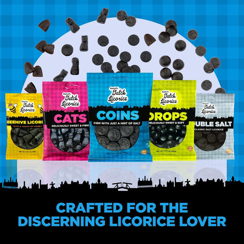 Gustaf's Salted Dutch Licorice Coins - 5.2oz Bag - Salted Black Licorice Coins - Dutch Candy from Netherlands - Salty Black Liquorice Treats...