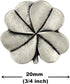 Bezelry 12 Pieces Clover Metal Shank Buttons. 20mm (3/4 inch) (Antique Silver)...