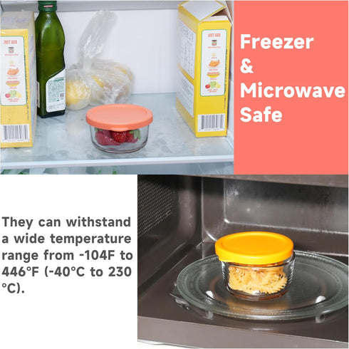 1 Cup Silicone Replacement Lids Storage Cover for Anchor Hocking Glass Bowls (Container not Included) 4 Pack Microwave, Dishwasher and Freezer Saf...