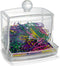 Officemate Self-Dispensing Paper Clip Holder w/250 Assorted Color Paper Clips, Clear (93697)...