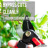 Bypass Pruning Shears for Gardening, Sharp Ergonomic Pruners, Heavy Duty High Carbon Steel Blade Plant Cutting Clippers, Adjustable Soft Handle fo...