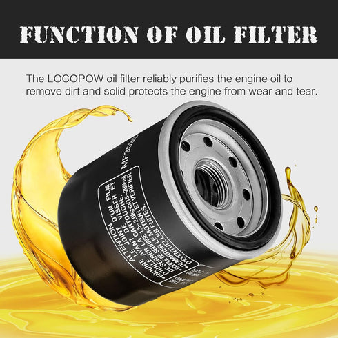 LOCOPOW 303 Oil Filter for Yamaha Grizzly 660 Rhino 450 660 Kodiak 400 450 Bruin 350 Road Star XV1700 XV1600 XVZ1300 Vmax 1200 FZ1 YZF R1 R6 R6S R...