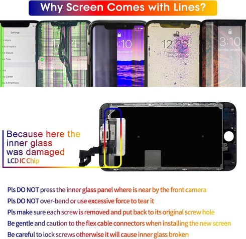 for iPhone 6S Screen Replacement 4.7' - LCD Complete Repair Kit Display 3D Touch Digitizer Assembly with Earpiece, Front Camera, Proximity Sensor,...