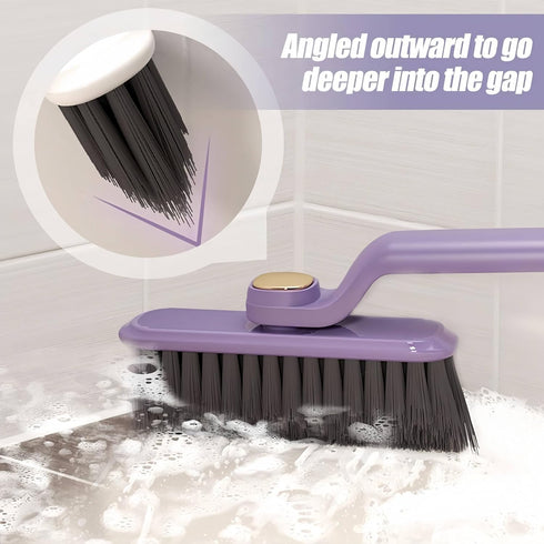 Multi-Function Rotating Crevice Cleaning Brush for Bathroom, Hard Bristle Crevice Gap Cleaning Brushes for Household Use, Kitchen Rotating Crevice...