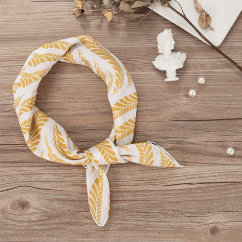 21 Inches Cotton Bandana, Square Yellow Neck Scarf for Women...