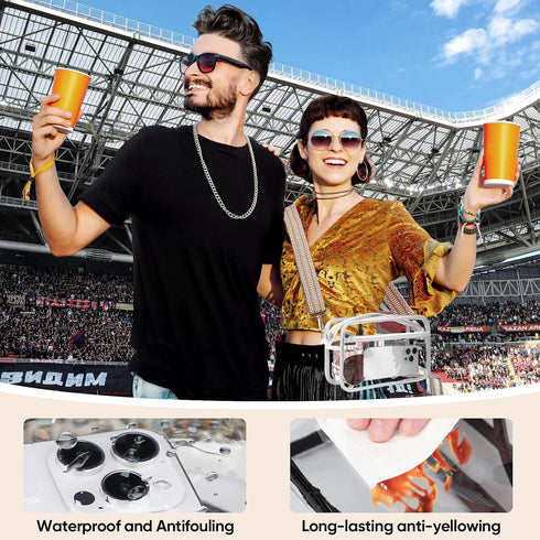 Clear Bag For Stadium Events, Clear Purse Stadium Crossbody Bag...