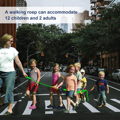 Safety Walking Rope with Colorful Handles for Daycare Teacher and Schools Designed (12 Children and 2 Adults)...