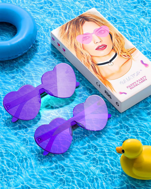Gaiatop Heart Sunglasses for Women Candy Color Transparent Rimless Heart Glasses for Girls Cute Heart Shaped Sunglasses...