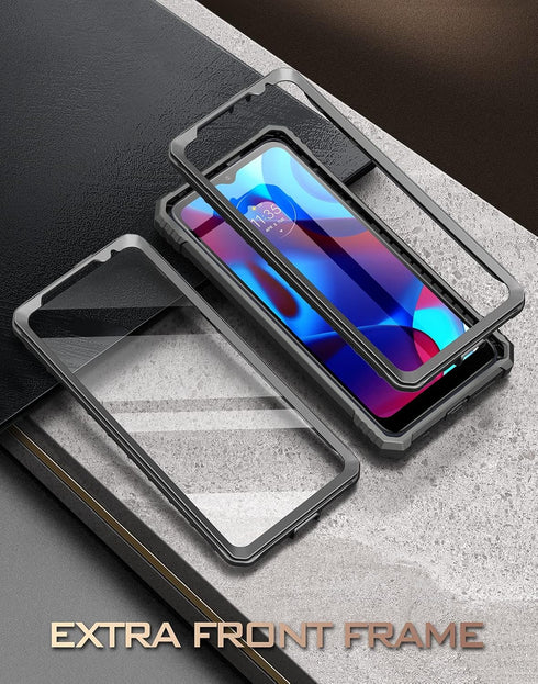 Poetic Revolution Series Case for Motorola Moto G Pure 6.5 inch (2021 Release), Full-Body Rugged Dual-Layer Shockproof Protective Cover with Kicks...