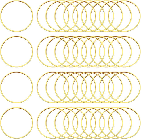 80Pcs Earring Hoops for Jewelry Making, 50mm Earrings Beading Hoop Earrings Findings Hypoallergenic Round Circle Hoop Earrings Open Bezel Pendant ...