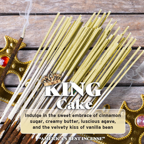 Wild Berry Incense Sticks - King Cake - Delectable Cinnamon Sugar Scent with Vanilla - Hand Dipped in The USA (100 Count)...