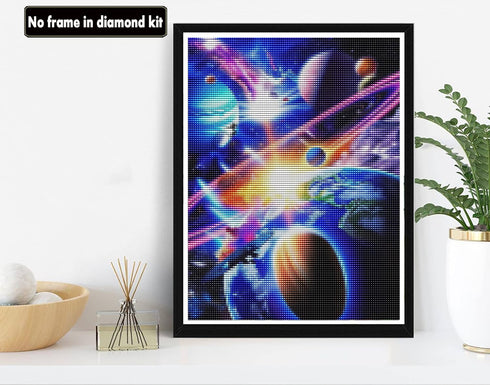 VAIIEYO Diamond Art Kits for Adults Galaxy, Diamond Painting Solar System, Paint by Numbers Universe Full Drill for Home Wall Decor Gift 12x16 inc...