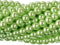 RUBYCA 200Pcs Czech Tiny Satin Luster Glass Pearl Round Bead Beading Jewelry Making 8mm Light Green...