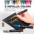 Paint pens for rock painting - Wood, Glass, Metal and Ceramic Works on almost all surfaces set of 15 Vibrant Medium tip Oil Paint Marker Pens, Qui...