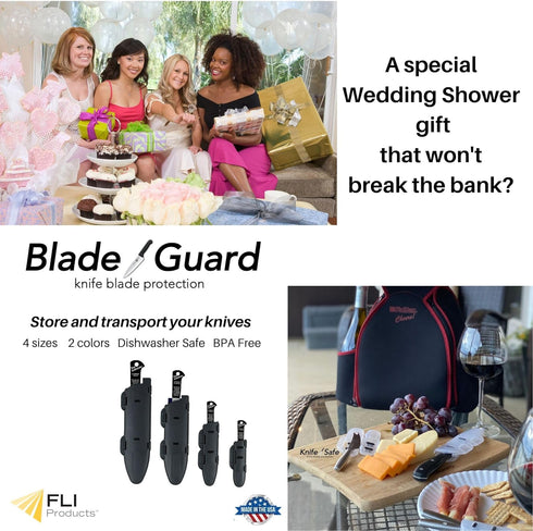 BladeGuard Knife Blade Cover Non-Slip Dishwasher Safe Sheath 10in Grey...