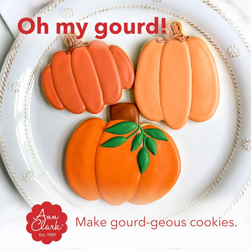 Pumpkin Cookie Cutters 2-Pc. Set Made in USA by Ann Clark, 4", 3"...