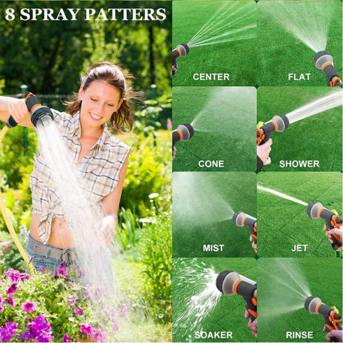 LIXINTIAN Garden Hose Nozzle, Nozzle,Water Hose Nozzle Sprayer,Plastic ABS Faucet, Heavy Duty 8 Adjustable Watering Mode, Best for Hand Watering P...