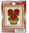 Tobin Poinsettias Ornament Counted Cross Stitch Kit, 2-Inch x 3-Inch...