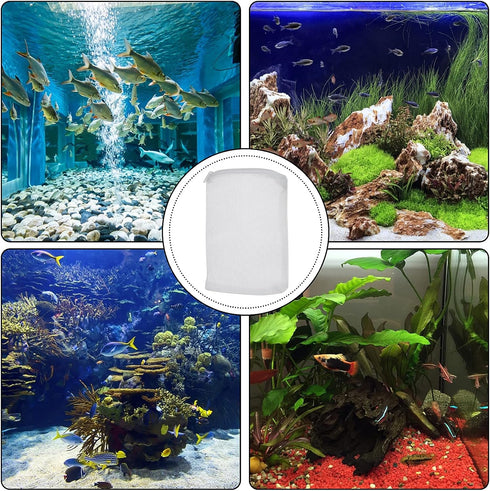 Fish Tank Media Mesh Filter Bag - 10 Pcs Aquarium Filter Bags High Flow Fine Mesh Net with Plastic Zipper for Fish Tank Bio Balls, Pelletized Carb...