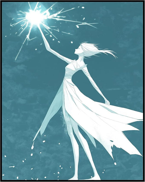 Posterizer 1 pcs-video game character woman-anime style 3-Fantasy & Fiction Art Gift for Daughter, Son, Kids Decor for nursery toddlers kids room-...