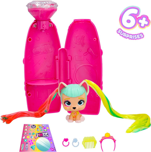 VIP Pets Mini Fans Glam Gems 2 Pack- includes VIP Pets and 6 Surprise Accessories| Kids Age 3+...