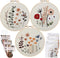 3 Pack Embroidery Starter Kit for Beginners Stamped Cross Stitch Kits with Cute Flowers and Plants Patterns with Embroidery Hoops and Color Thread...