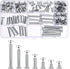 Pangda 80 Sets Chicago Screw Leather Rivets Assorted Kit Chicago Binding Screws 5 Sizes Metal Round Cross Head Stud Screw Post Nail Rivet Button f...