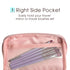 Narwey Small Vegan Leather Makeup Bag for Purse Travel Makeup Pouch Mini Cosmetic Bag for Women (Small, Pink)...