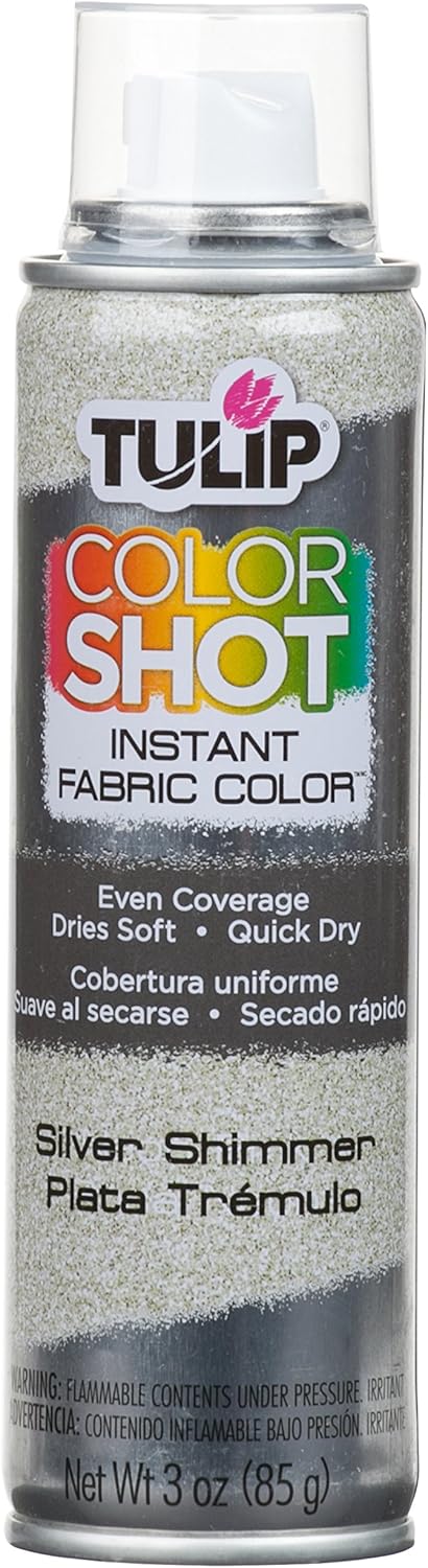 Tulip ColorShot Instant Fabric Color 3oz. Silver Shimmer...