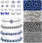 1020 Pieces Evil Eye Beads Kits, 20 Evil Eye Rhinestone Charms 100 Blue Evil Eye Beads 100 Rondelle Spacer Beads 600 4mm and 200 8mm Round Beads f...