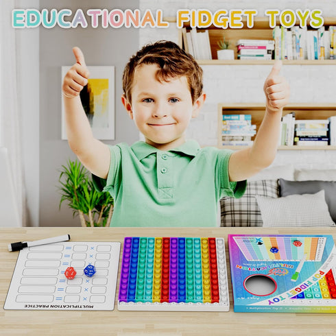 Multiplication Chart Pop It - Multiplication Game Board, Multiplication Pop It Math Games 12x12 Multiplication Table for Kids Learning, Multiplica...