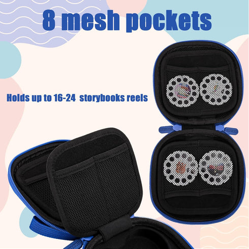 Hard Carrying Case Fits for Moonlite Storybook Projector, Mini Projector Case for Moonlite Projector with Many Storybook Reels Pockets (Holds up t...