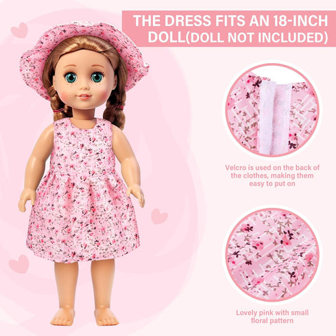 Doll Suitcase Travel Set, 18 inch Doll Clothes and Accessories - 26 Pcs Travel Pillow, Unicorn Bag, Sunglasses, Camera, Computer, Phone, Passport,...