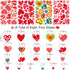 Kalolary 194PCS Valentine's Day Window Stickers Removable Heart Window Clings DIY Heart Stickers Self-Adhesive Heart Decal for Home, Office - Vale...